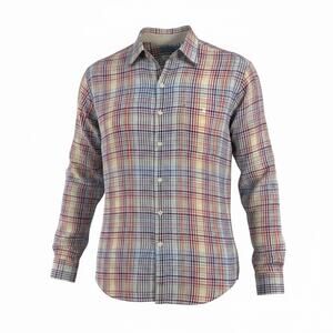 Tommy Bahama 🌴 Linen Shirt Men's L Multicolor Plaid Long Sleeve